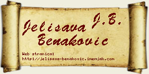 Jelisava Benaković vizit kartica